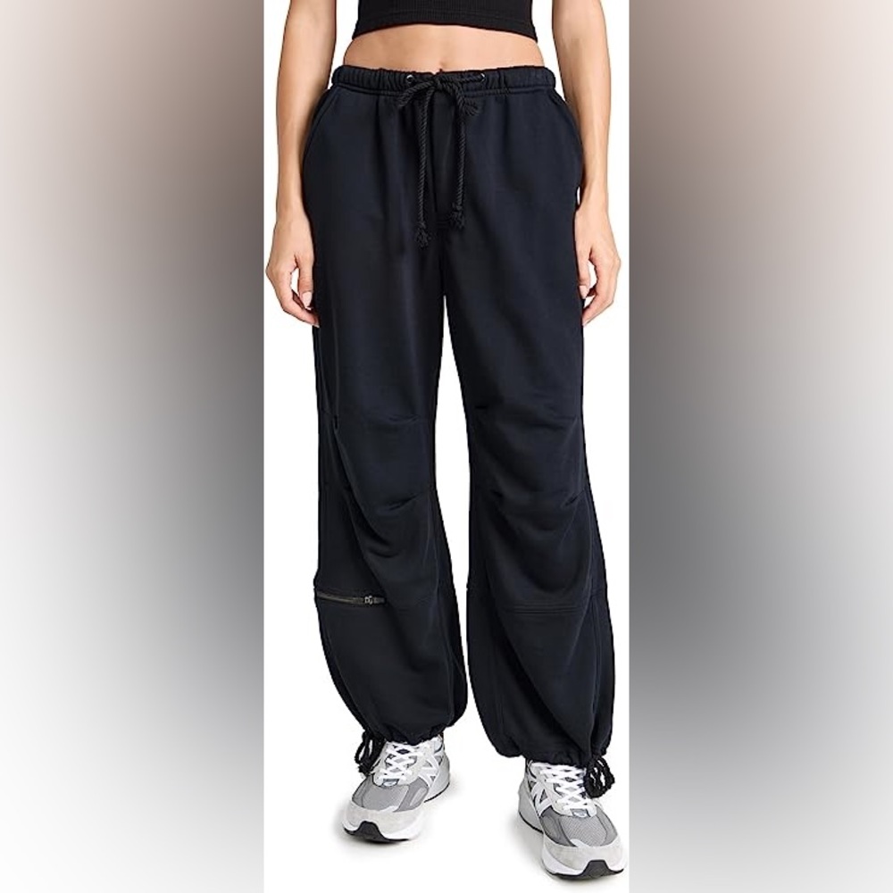 FP Movement by Free People Black Drawstring Cargo Jogger Pants
